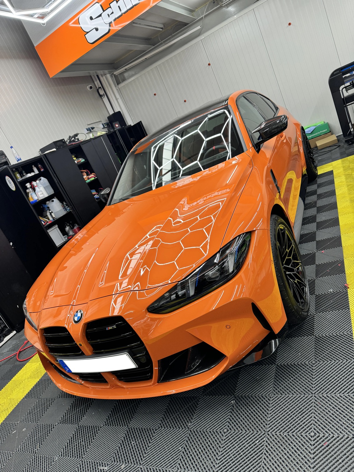 BMW M3 Competition Sedan in Orange — ColorChange PPF Komplettfolierung